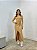 Vestido Longo Canelado Bege - Imagem 1