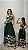 Vestido Floral Longo Verde Militar - Imagem 1