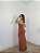 Vestido Longo Ana Drapeado Marrom - Imagem 3