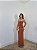 Vestido Longo Ana Drapeado Marrom - Imagem 4