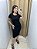 Vestido Ribana Manga Preto - Imagem 1