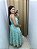 Vestido Midi Floral fechado Verde água - Imagem 2