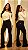 Calça Jeans Flare Preta com laycra - Imagem 1