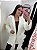 Casaco Teddy Alongado com Bolsos – Branco Off-White - Imagem 1