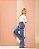 Calça Jeans Wide Leg Cargo Utilitária Poderosa– Lavagem Azul Escura - Imagem 5