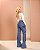 Calça Jeans Wide Leg Cargo Utilitária Poderosa– Lavagem Azul Escura - Imagem 4