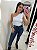 Calça Jeans Detalhe Botão - Imagem 1