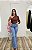 Calça Jeans Flare com Bolso Faca e Vinco Frontal – Lavagem Clara - Imagem 1