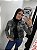 Jaqueta Jeans Slim Estonada com Barra Desfiada – Grafite/Preto - Imagem 1