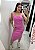 Vestido Ribana Alça Abertura Rosa - Imagem 1