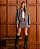 Short saia couro PU roxo - Imagem 5