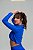 Camisa Cropped Camélia Azul - Imagem 2