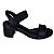Sandalia Piccadilly Napa Elastico Canelado Preto Feminino - Imagem 1