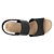 Sandalia Usaflex Couro Textuta Preto Feminino - Imagem 3
