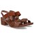 Sandalia Usaflex Couro Canela Marrom Feminino - Imagem 3