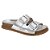 Chinelo Bottero Couro Metalizado Roma Prata Feminino - Imagem 1