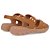 Sandalia Usaflex Couro Tan Marrom Feminino - Imagem 2