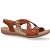 Sandalia Usaflex Couro Doce de Leite Feminino - Imagem 1