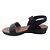 Sandalia Usaflex Couro Textura Preto Feminino - Imagem 2