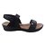Sandalia Usaflex Couro Textura Preto Feminino - Imagem 1