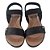 Sandalia Usaflex Couro Textura Preto Feminino - Imagem 3