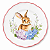 Prato Raso Decorativo em Melamina – Coleção Coelhos - Imagem 1
