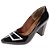 Scarpin Dravanna Salto Alto Bloco Fivela Preto - Imagem 4