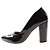 Scarpin Dravanna Salto Alto Bloco Fivela Preto - Imagem 3