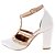 Scarpin Dravanna Salto Alto Bloco Spike Branco - Imagem 2