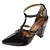 Scarpin Dravanna Salto Alto Bloco Spike Preto - Imagem 3