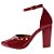 Scarpin Dravanna Salto Alto Bloco Spike Vermelho - Imagem 2