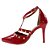 Scarpin Dravanna Salto Alto Fino Spike Vermelho - Imagem 2
