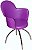 Cadeira Gogo braço púrpura - 4 pés cromada - Padrão loja Vivo - Imagem 5