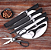 Jogo de facas Cozinha Com Descascador 6 peças - Preto - Imagem 5