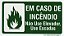 Placa De Sinalização De Emergência em Caso De Incêndio Não Use Elevador 16 x10 cm - Imagem 1