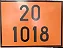 Placa de risco Sinalização para Caminhão - Numerologia 20 1018 - Imagem 1