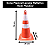Cone Flexível Refletivo Laranja e Branco 75CM  Plastcor - Imagem 3