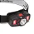 Lanterna Steelflex Para Capacete Falcon Steellight 1204 Camp Lanterna Branca/vermelha Luz Preto - Imagem 3