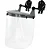 Protetor facial Steelflex STF-F62007 para capacete com visor incolor - Imagem 1