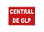 Placa De Sinalização De Emergência Central de GLP 14X19,5 Cm - Imagem 1