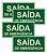 Kit 4 Placas Sinalização De Emergência - Saída - S12a - Imagem 1