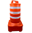Cone Barril Sinalizador de Tráfego - PLT1,10 cm x 55cm- Laranja - Imagem 1