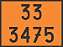 Placa de Risco Sinalização para Caminhão - Numerologia 33.3475 - Imagem 1