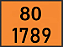 Placa de Risco Sinalização para Caminhão – Numerologia 80.1789 - Imagem 1