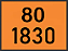 Placa de Risco Sinalização para Caminhão – Numerologia 80 1830 - Imagem 1