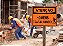 Placa Sinalização - Atenção Homens Trabalhando - 45x35x1mm - Imagem 2