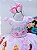 VESTIDO INFANTIL PRINCESAS ROSA LUXO FESTA ANIVERSÁRIO TIARA - Imagem 2