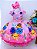 Vestido Infantil Bolofofos Rosa Flores Cinto Pérolas Luxo Super luxo festa RO028BF - Imagem 1