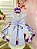 Vestido Infantil Lilás Bolinhas Princesa Sofia Cinto Pérolas super luxo festa RO2947PS - Imagem 4