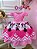 Vestido Infantil Minnie Rosa Cinto de Pérolas C/ Tiara super luxo festa RO1009MI - Imagem 1
